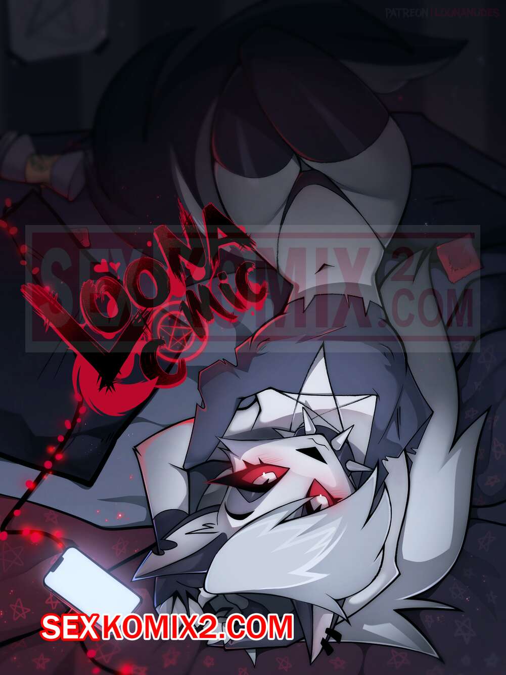 Порно комикс Адский босс. Луна. Loona Comic. LoonaNudes