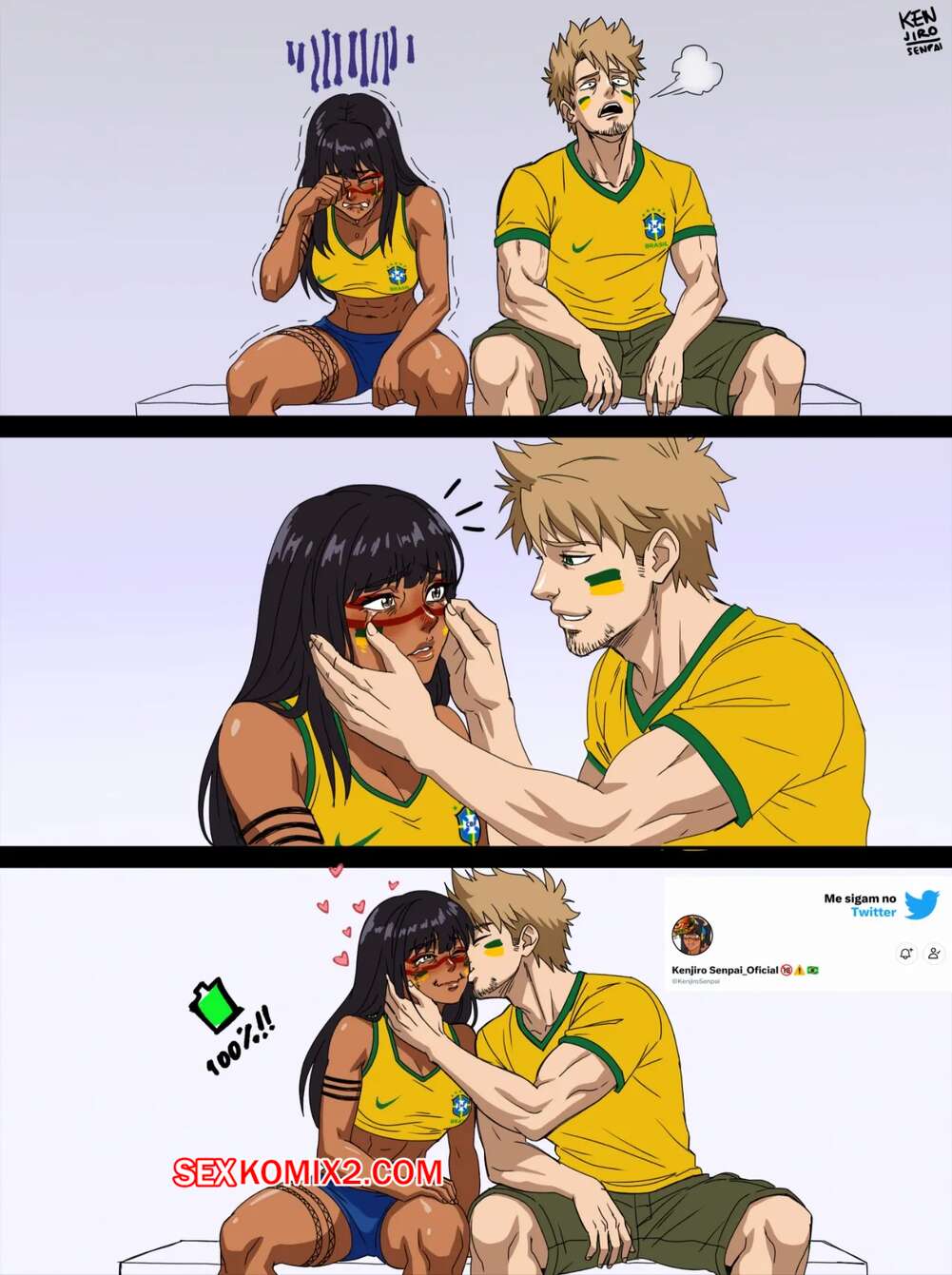 Порно комикс Brazil Cup. Kenjiro Senpai