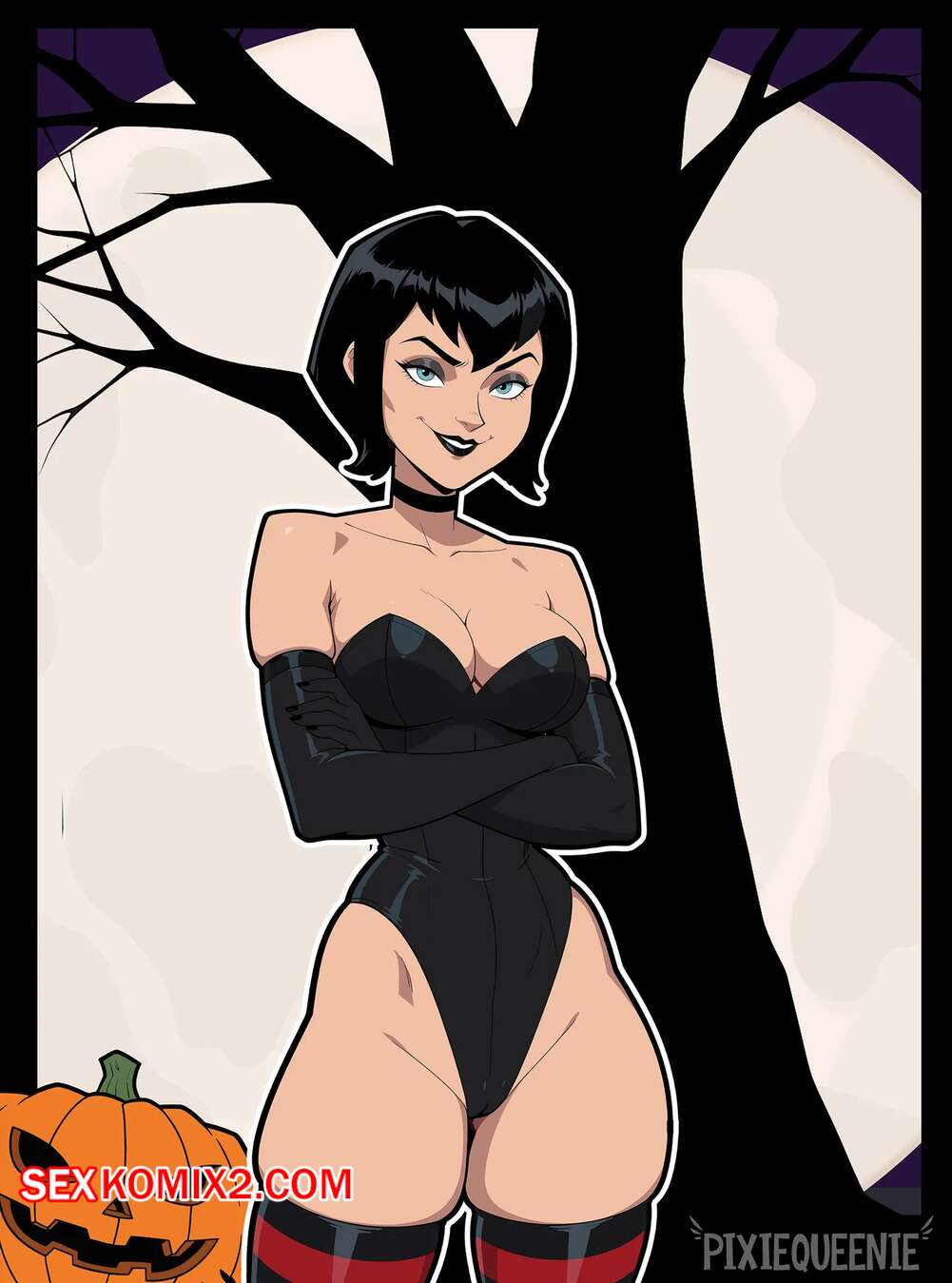 Порно комикс Dark Queens of Halloween. PixiQueenie.