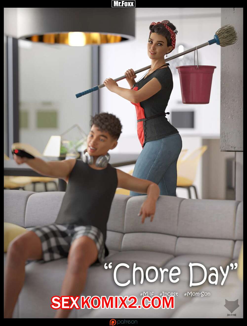 Порно комикс День хлопот. Chore Day. Mr.FOXX