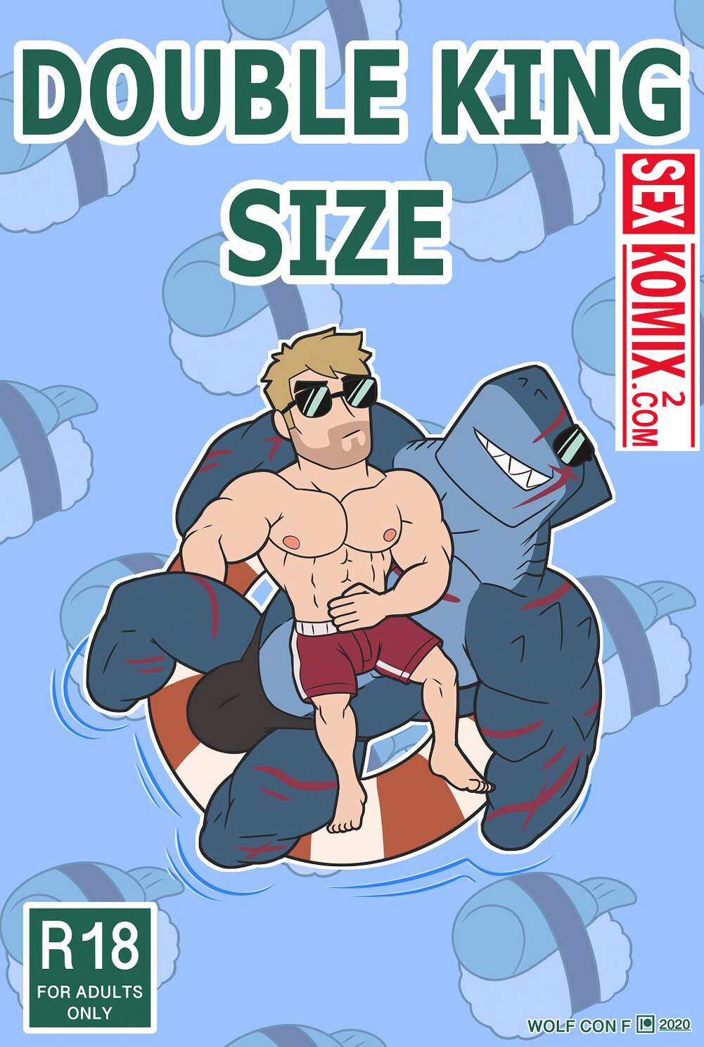 Порно комикс Двойной королевский размер. Лига Справедливости. Английский.