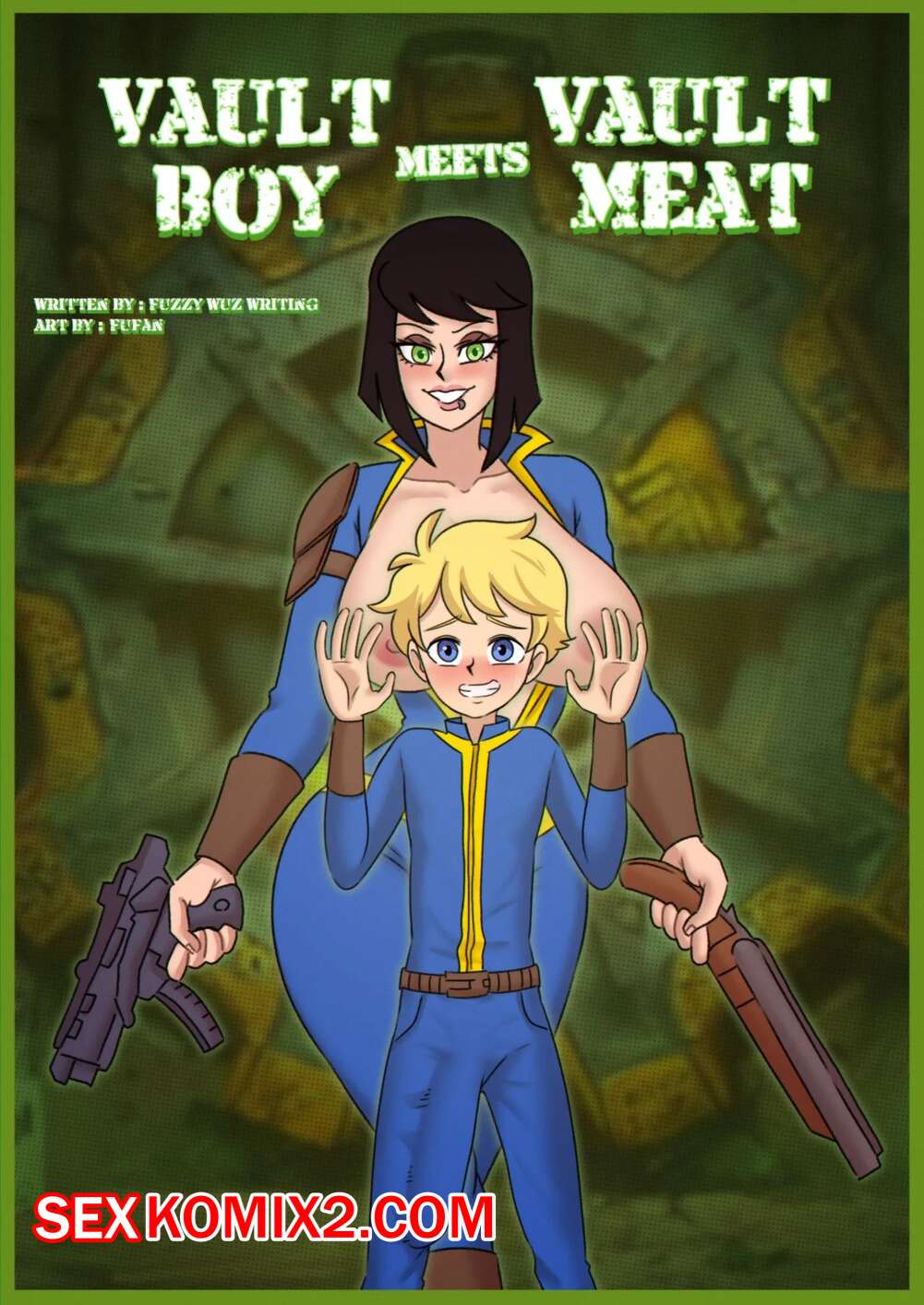Порно комикс Fallout. Парень из Убежища встречает мясо из Убежища. Fufan.