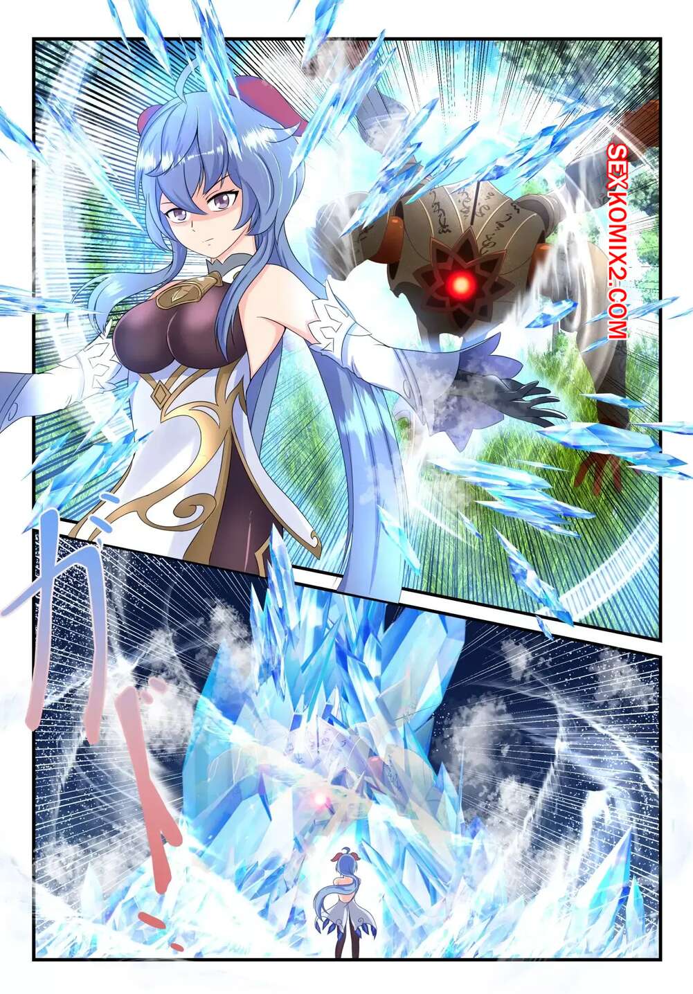 Порно комикс Genshin Impact. Тренировочная жизнь Ганью и игрока. Training Life of Ganyu and Player
