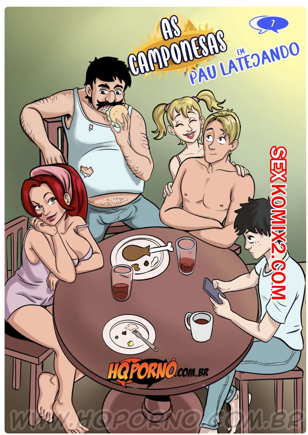 Порно комикс Инцест на ферме. Часть 7. As camponesas. HQporno