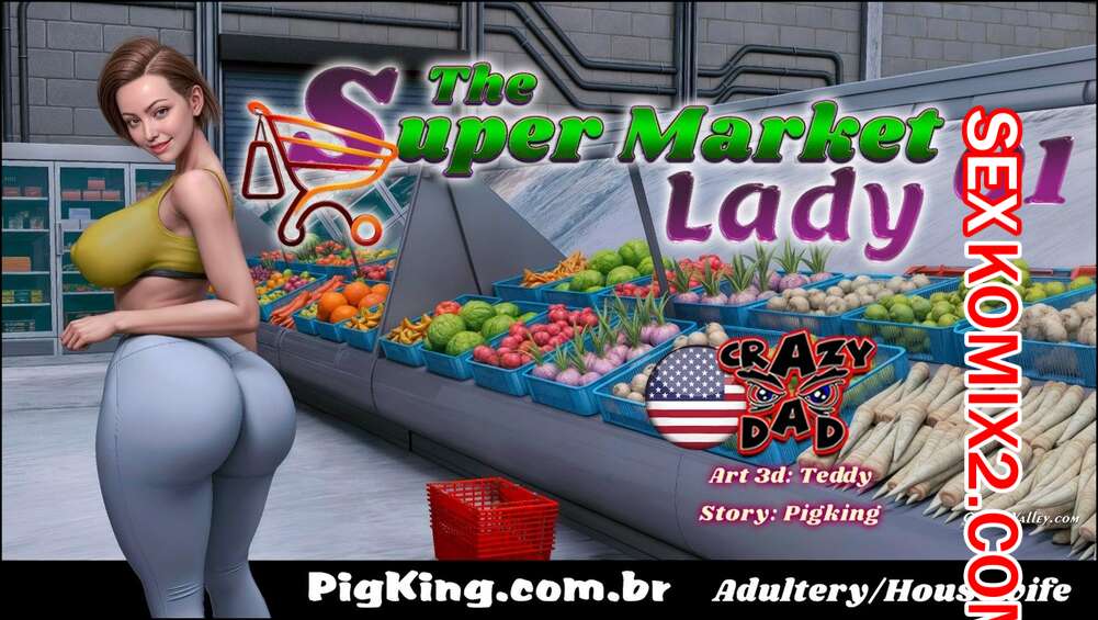 Порно комикс Леди из супермаркета. Часть 1. The Super Market Lady. CrazyDad3D