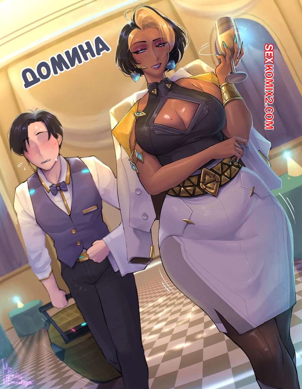 Порно комикс Overwatch. Домина. Domina. MrHernanDrawings.