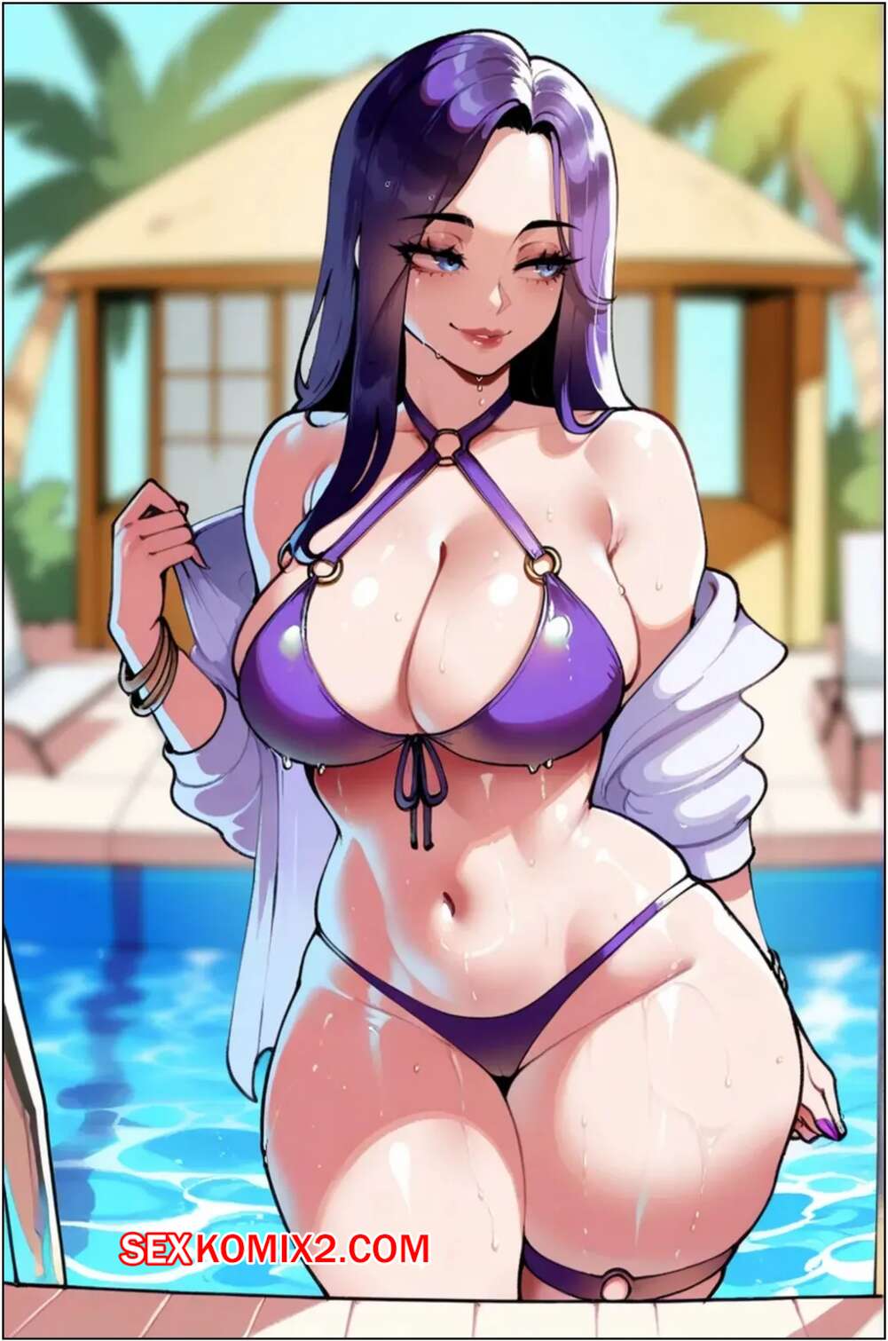 Порно комикс Pool Party Caitlyn. Sixsix201