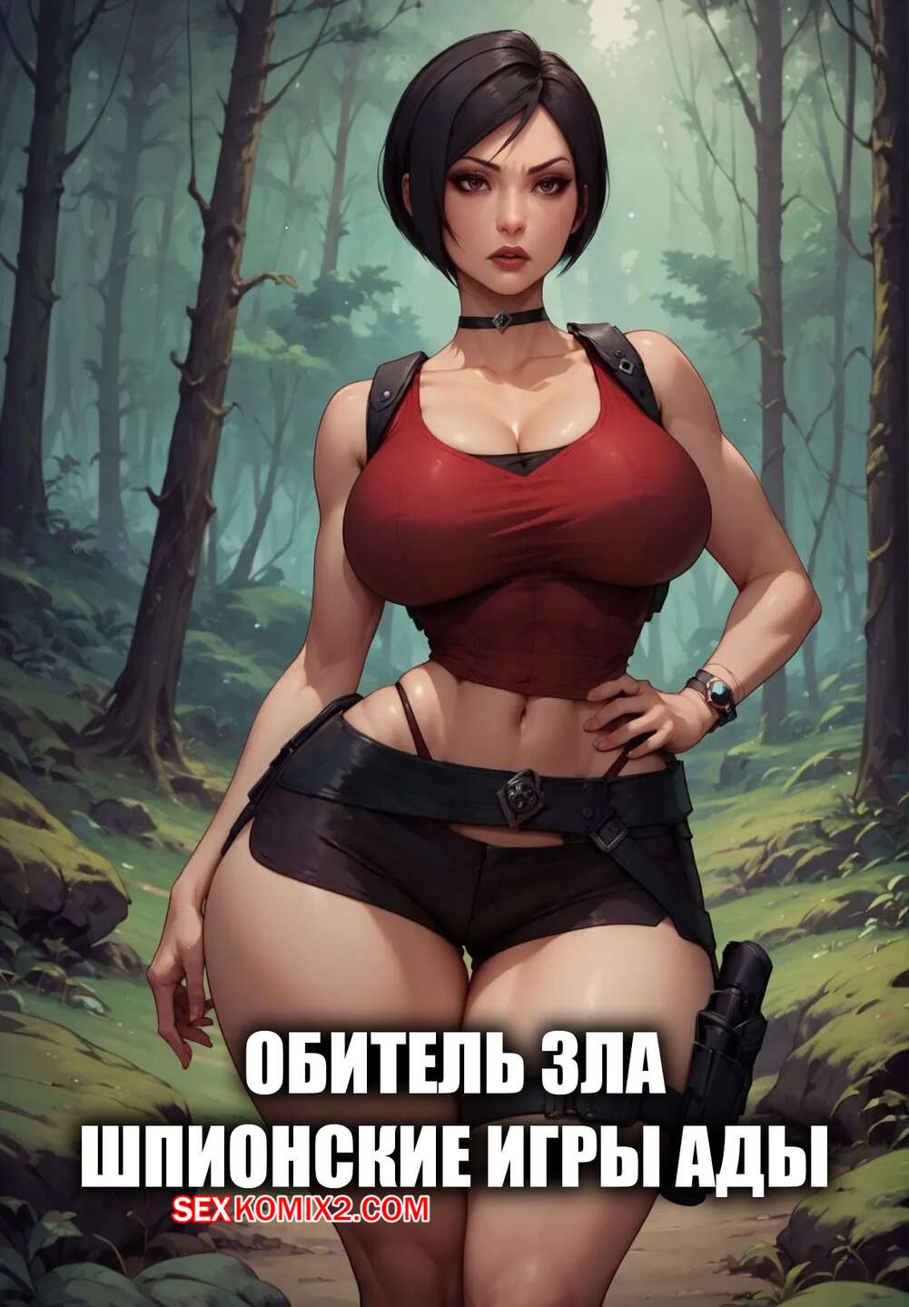 Порно комикс Resident Evil. Шпионские игры Ады. Adas spy games. Velzevulito.