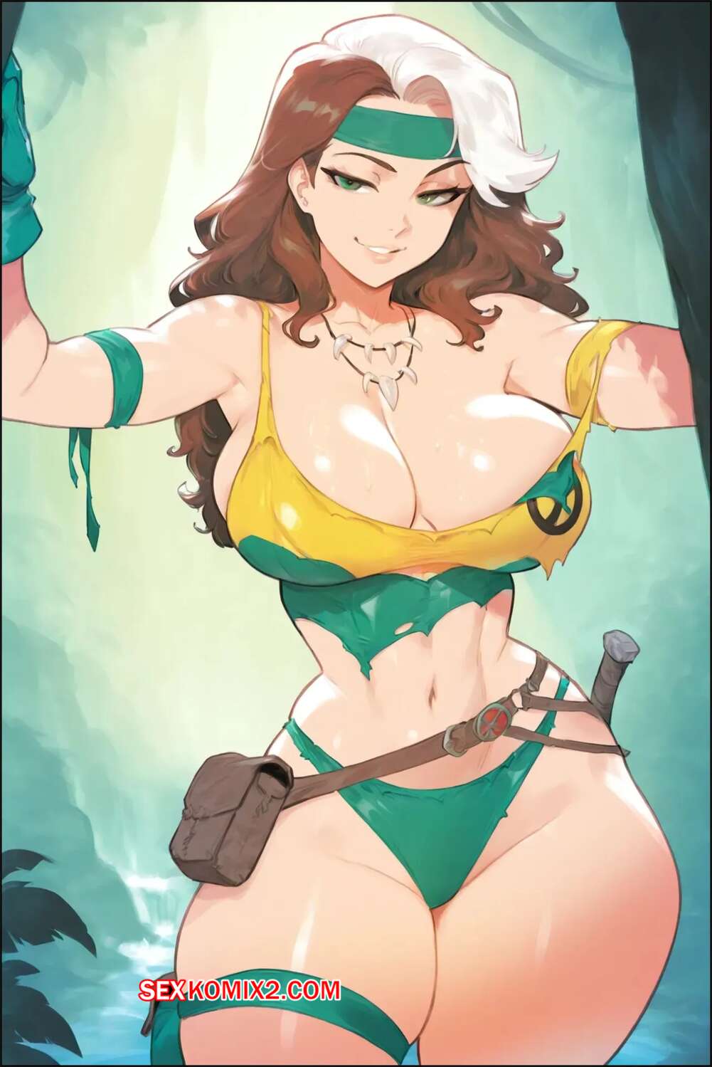 Порно комикс Rogue Savage Land. Milfanimee