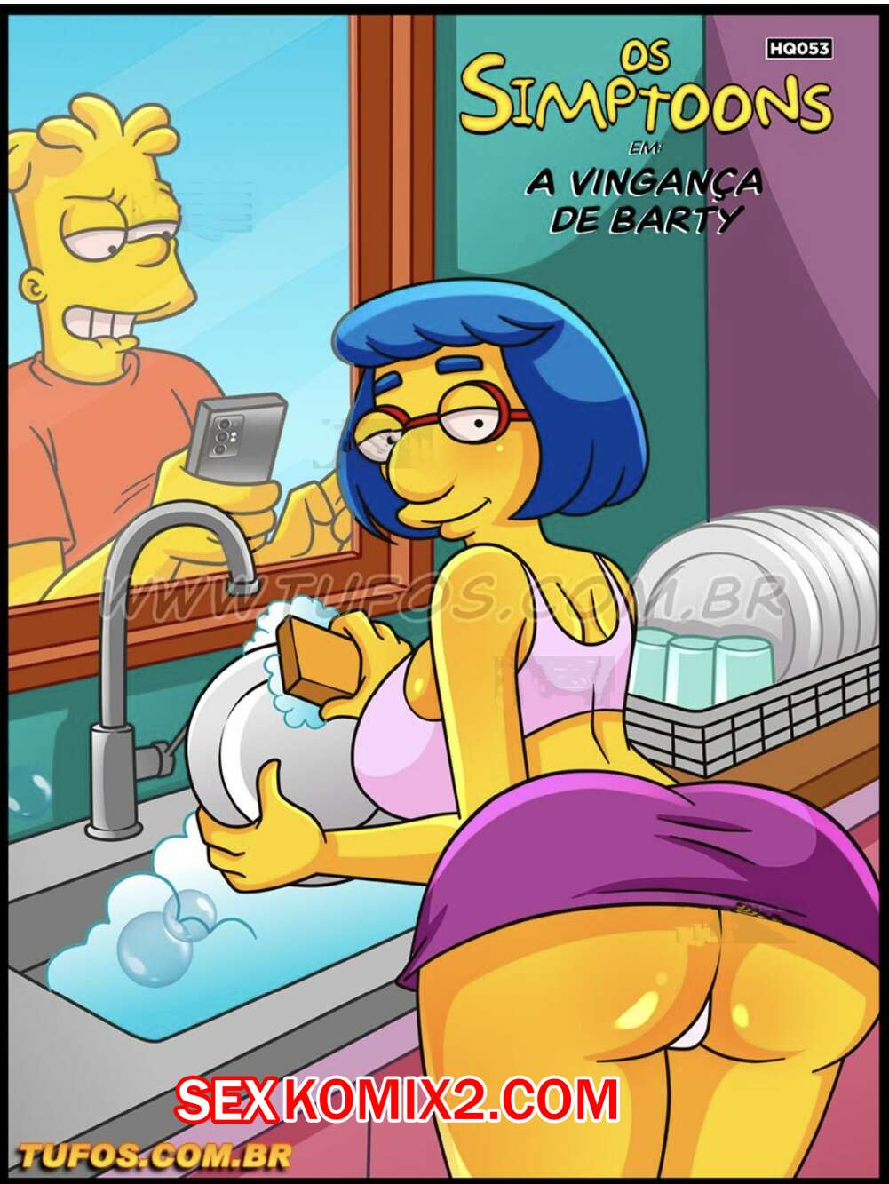 Порно комикс Симпсоны. Часть 54. Месть Барти. Os Simptoons. Tufos
