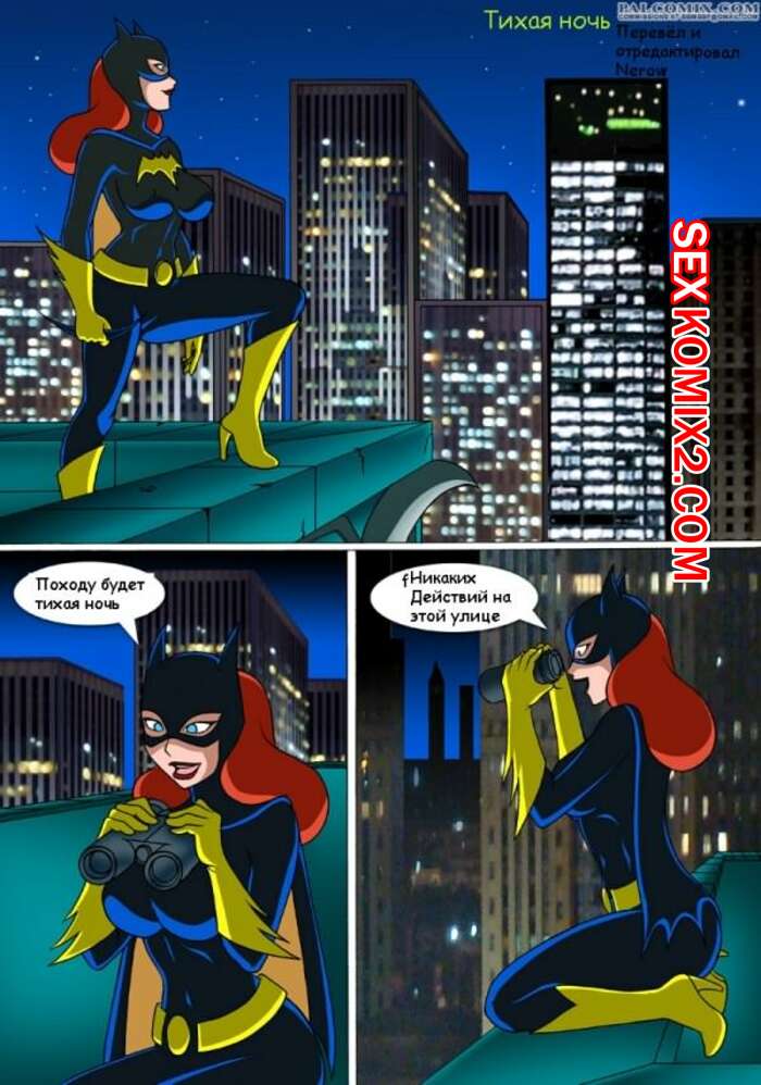 Порно комикс Тихая ночь. Catwoman And Batgirl. Palcomix